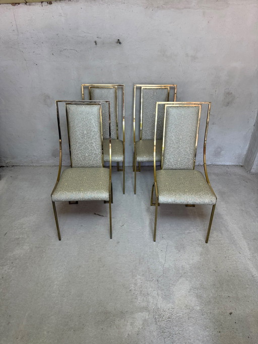 Beautiful Set of 4 Vintage Hollywood Regency Dining chairs – Belgochrom