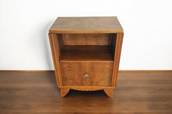 Image 1 of Tavolino in stile Art Déco degli anni '40 - Palissandro con anta scorrevole