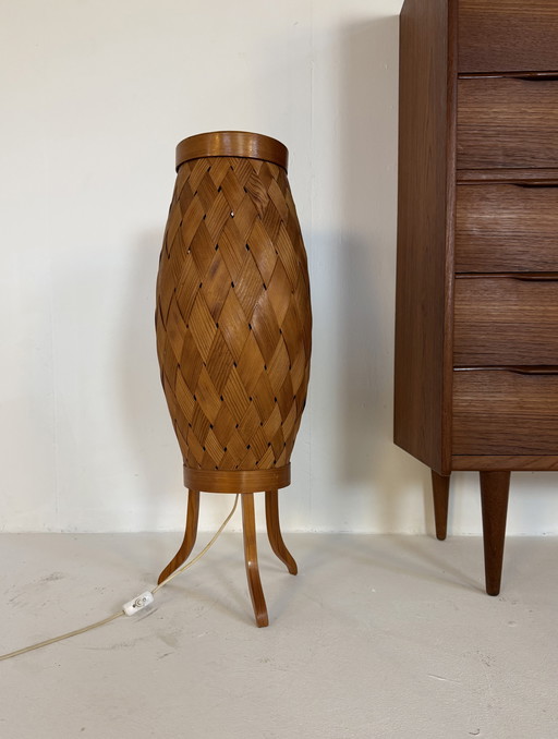 Vintage lamellen tripod vloerlamp, Hans Agne Jakobsson ‘60