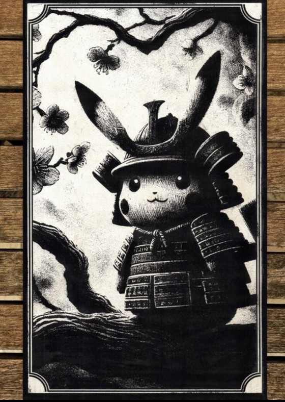 Image 1 of Kunstwerk Pikachu (Pokemon) Pikachu Samurai