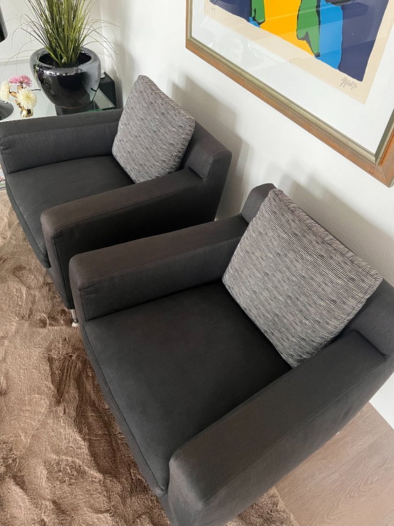 2x B&B Italia Harry Fauteuil – Metal, Textile (photo 3 of 8)