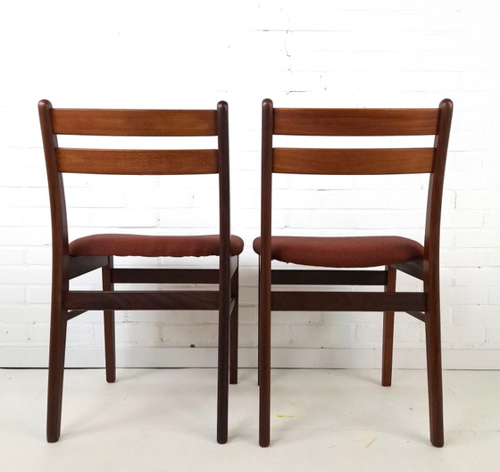 Image 1 of 6x vintage eetkamerstoel Deens design jaren 70