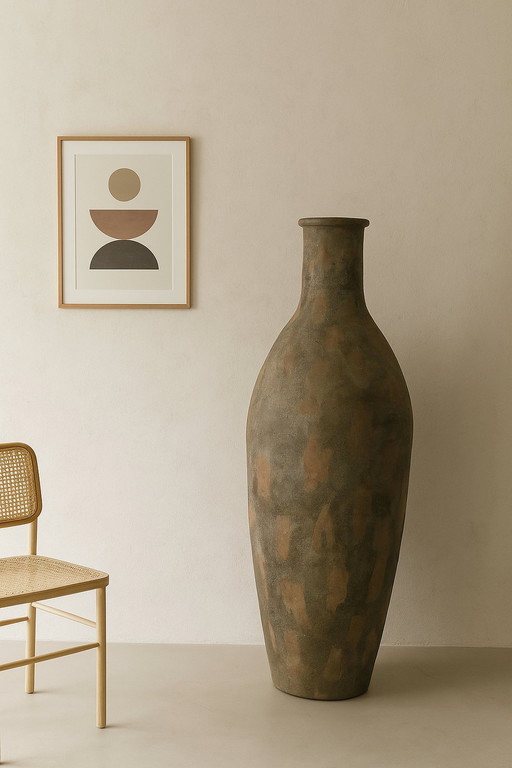 Pot décoratif XXL style terre cuite - 148 cm