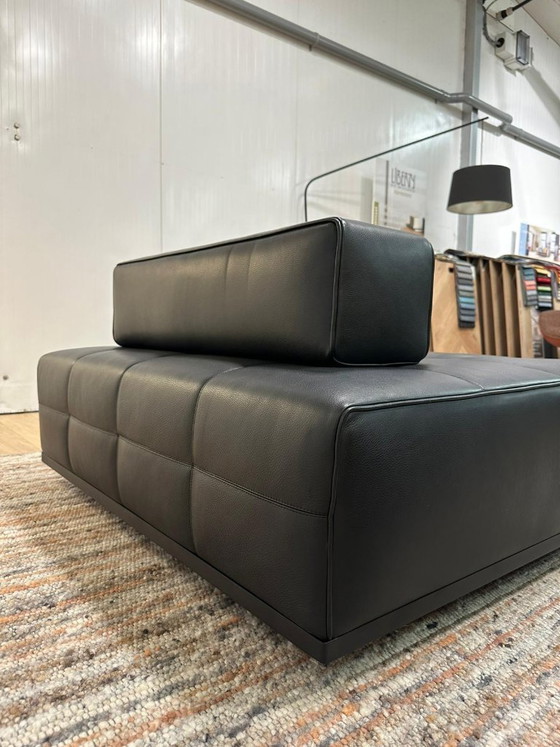 Minotti Lawrence Element Schwarzes Leder (2x), 2 Sitzer Sofas, Modern (Foto 12 von 19)