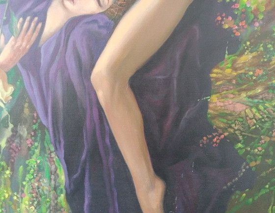 Peinture à l'Huile Originale Abstraite Figurative Nu Sons d'Été – Peintures et dessins, Canvas (photo 8 of 11)