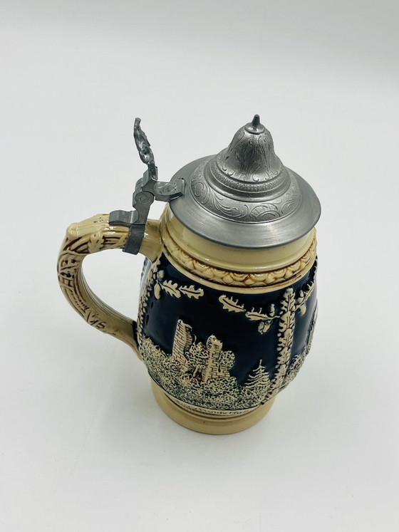 Boccale da birra tedesco in gres e peltro Marzi & Remy, Marzy & Remy, Accessori da tavola, Ceramica, Metallo (foto 3 di 12)
