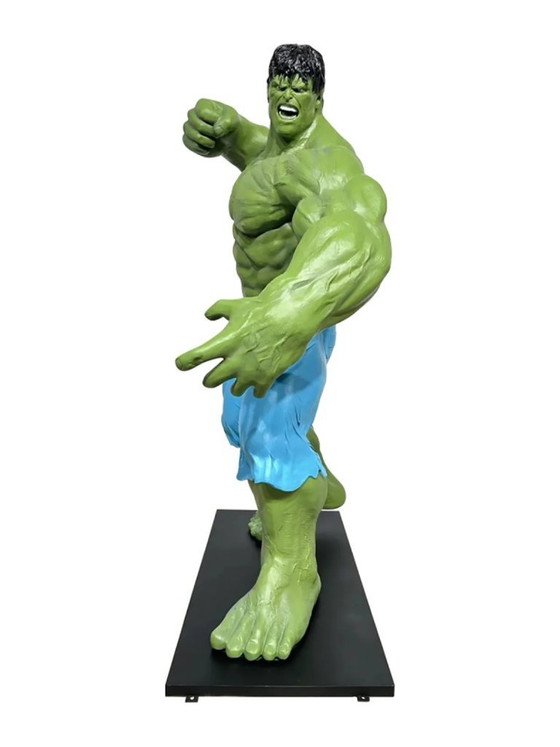 Image 1 of Fiberglas-Skulptur – Comic-Held – Grün