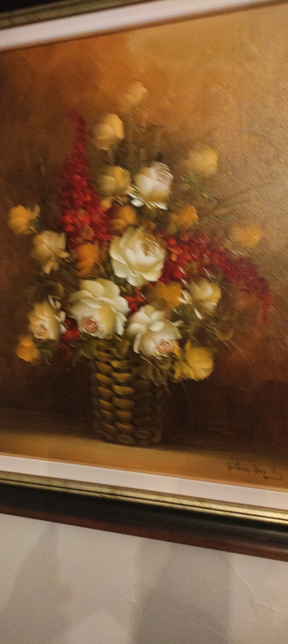 Image 1 of Nature morte peinte par l'artiste néerlandais Willem Van Es (1904-1976)