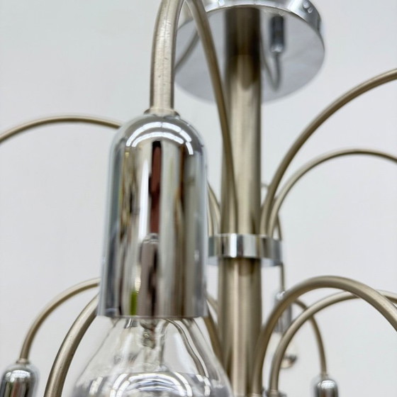 Image 1 of Lampada da soffitto vintage in ottone cromato di Sciolari, anni '70