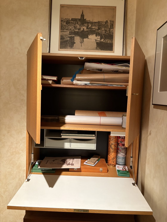 Desk Wall Unit 2 Cabinets Van Den Berghe-Pauvers 60s-70s – Wall cabinet, Wood (photo 9 of 9)