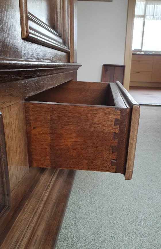 Image 1 of Solid oak cabinet in good condition