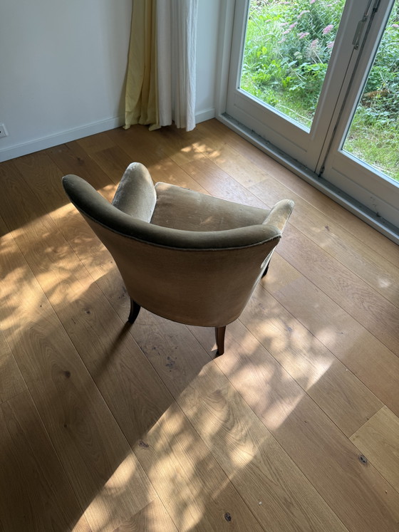 2x Georg Kofoed's Armchair – Velvet, Wood (photo 8 of 10)