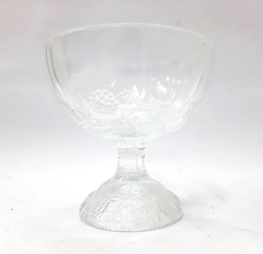 Vintage sundae, candy glass bowl on stand