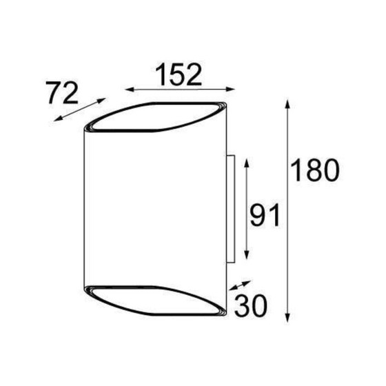 Image 1 of Modular - Lámpara de pared LED Trapz 900lm negra/champán
