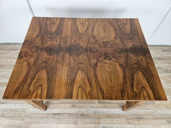 Image 1 of Extendable Art Deco table in olive root