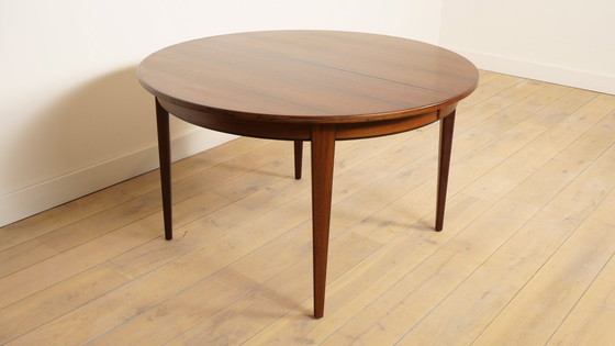 Image 1 of Table à manger ronde vintage | Omann Jun | Bois de rose | extensible