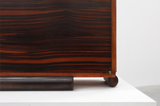 Image 1 of Seltener kleiner Art Deco Schrank mit schönem Holzmuster, Frankreich 1920er Jahre