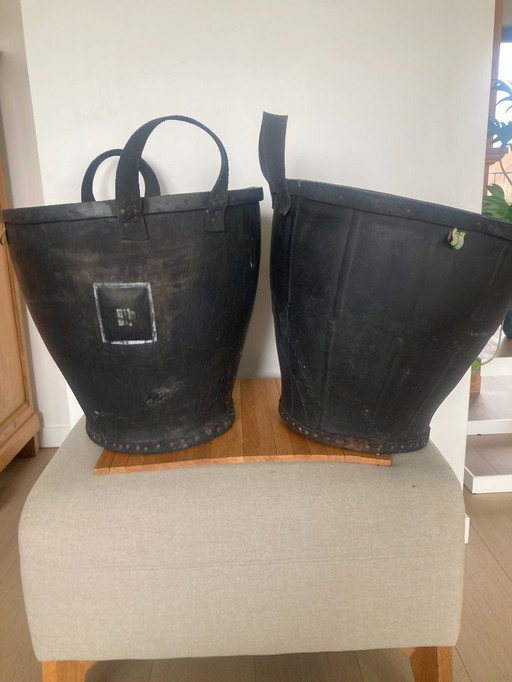 Set van 2 Handgemaakte Manden (Gerecycleerde Autoband)