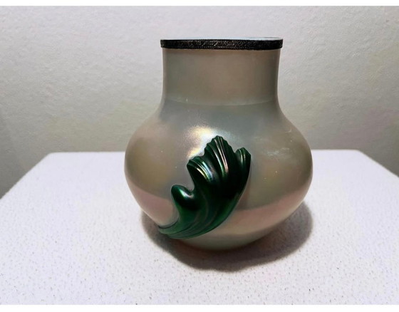 Vase Art Nouveau antique de Bohême, Kralik ou Loetz – Sculptures en verre, Glass (photo 4 of 8)
