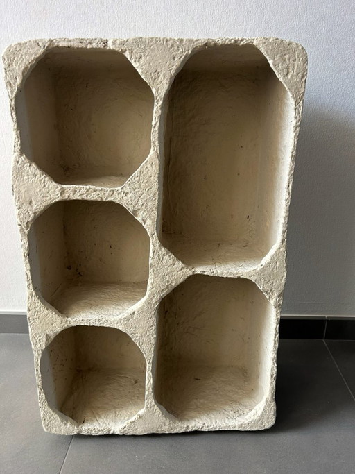 Mensola da parete in cartapesta – realizzata a mano, dalla forma organica