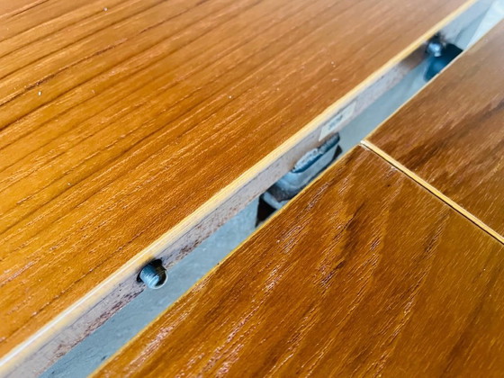 Image 1 of Mid-Century Extendable Teak Dining Table with Butterfly Leaf, By Van Pelt, 1960s