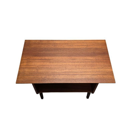 Vintage teak veneered wall cabinet with drawer, 1960s