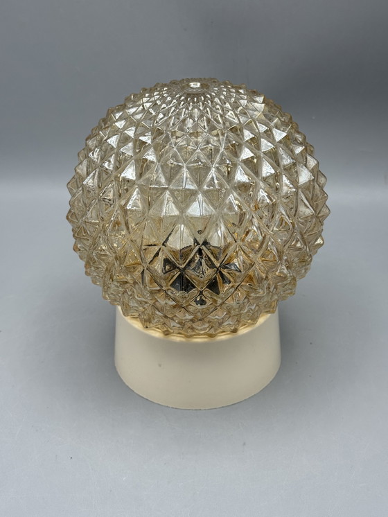 Image 1 of Vintage ceiling lamp in cut glass
