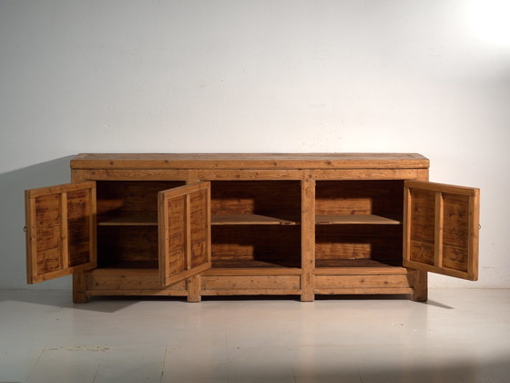 Antique wooden sideboard with three doors (c.1920) (photo 39 of 40)