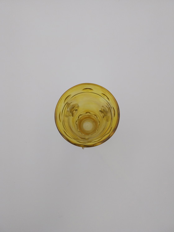 Image 1 of 1 x vaso anular de vidrio amarillo 1900