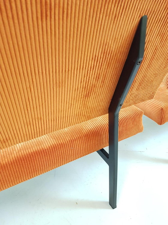 2 Vintage Bankjes Pastoe | Oranje Rib Love Seats Orange – Fauteuils, Metal, Textile (photo 10 of 13)