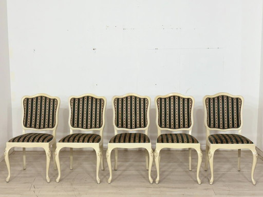 5 sedie Chippendale antiche, circa 1920 | Sedie da pranzo in stile barocco