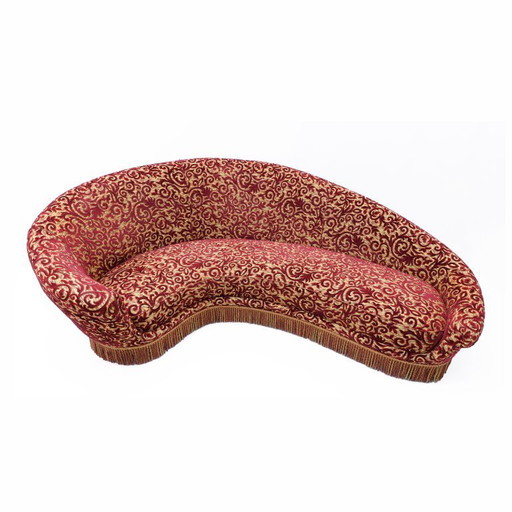 Mid-century Modern Italian Curved Sofa by Federico Munari 1950s