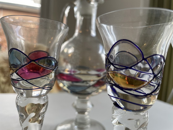 Image 1 of Juego de licor, copas de aguardiente hechas a mano con jarra