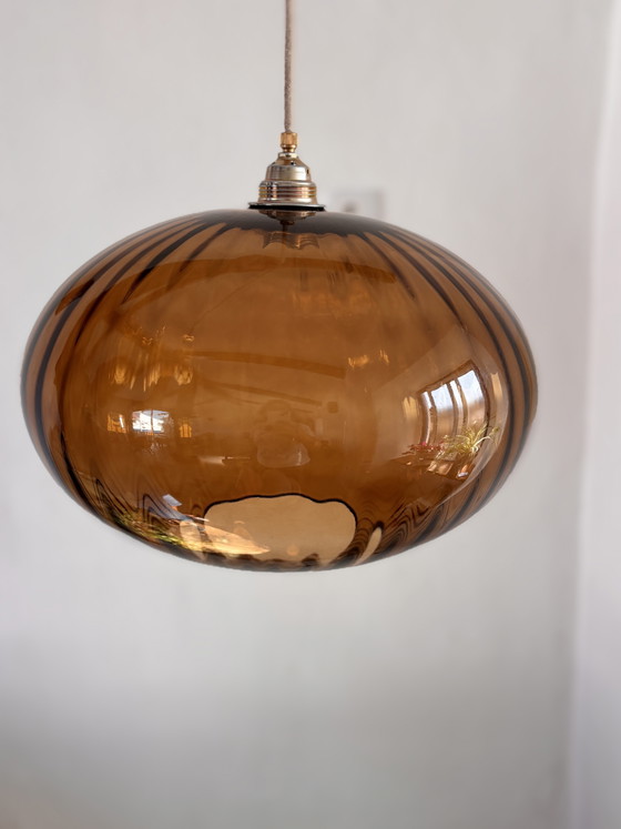 Grande lampada a sospensione vintage portoghese – Lampade a sospensione, Glass (photo 2 of 5)