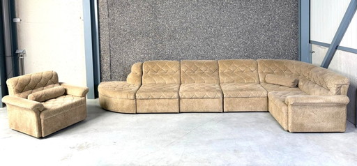 Vintage modulaire bank van Laauser, jaren 70 – modulaire banken, Textile (photo 2 of 11)