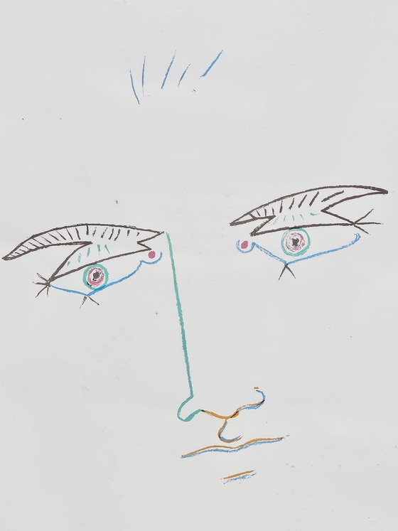 Affiche d'exposition originale de Jean Cocteau, 1982 – Glass, Paper (photo 11 of 17)