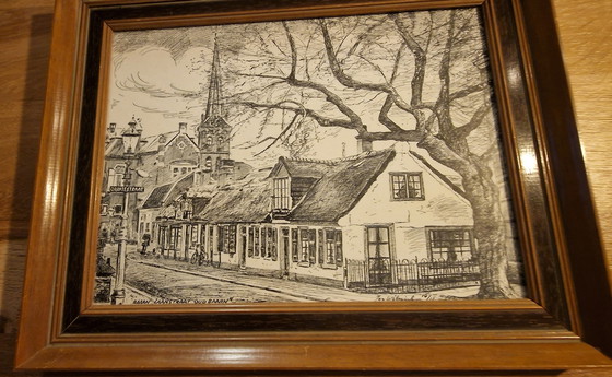 Image 1 of JAN WILMINK beautiful old pen drawing