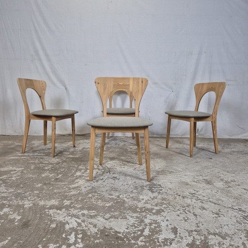 4x Chaise Niels Koefoed 'Peter', chaise de salle à manger danoise vintage