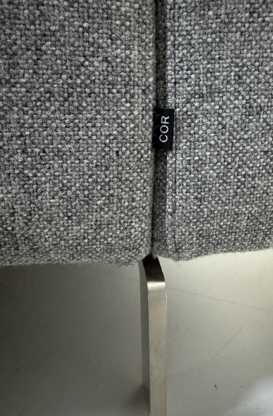 Image 1 of COR Conseta bank 2,5 zits stof grijs set + hoofdsteun