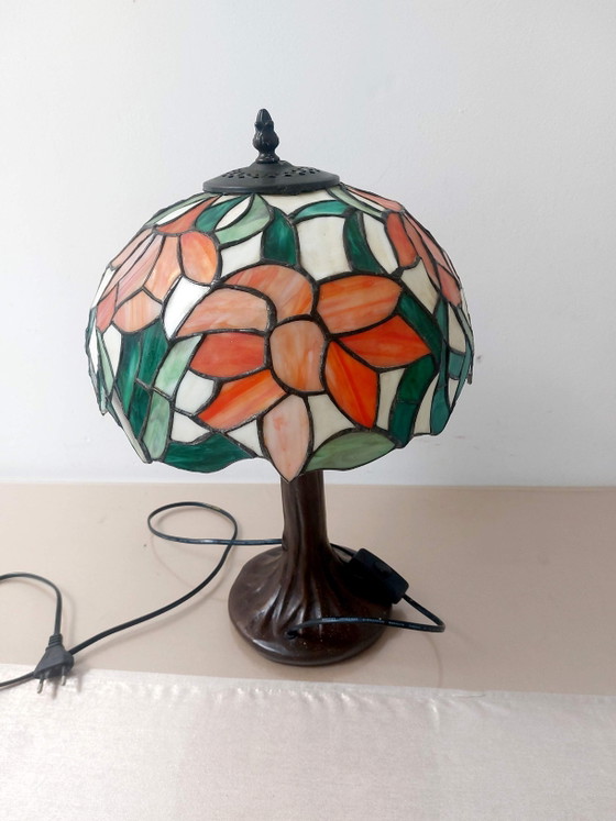 Vintage Tiffany Lamp 1970/1980 43 Height 30 Diameter 6.4 kg – Table lamps, Glass, Metal (photo 3 of 8)