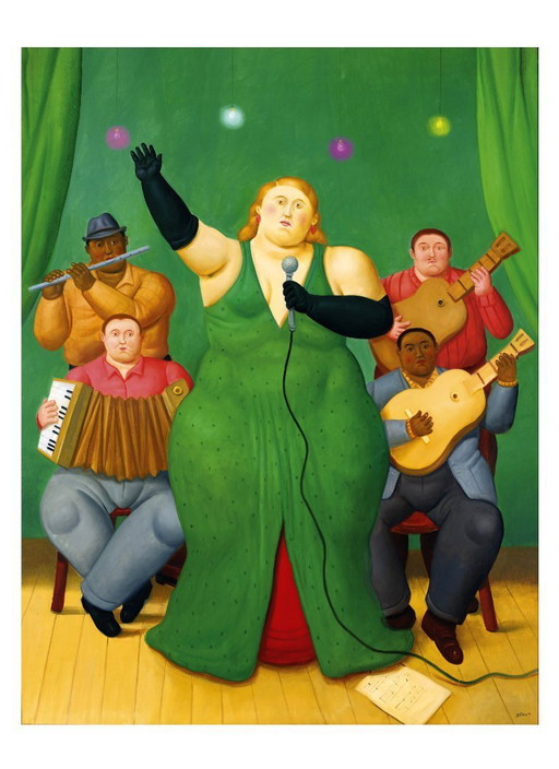 La Cantante (De Zanger) - Fernando Botero 2016 - Poster 50 x 70 cm