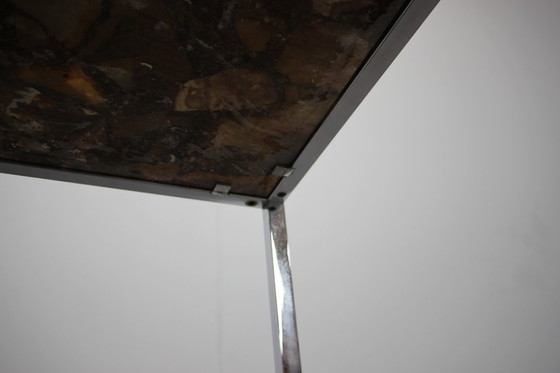 Image 1 of Mid-Century Resin and Stone Chrome Plated Coffee Table, 1970s, Germany