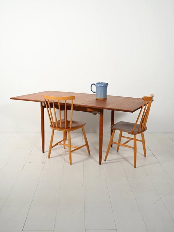Image 1 of 1950s drop-leaf table by Skaraborgs