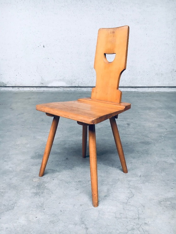 Image 1 of Vintage Belgische brutalistische design pub-caféstoelenset van Torck, België jaren 60