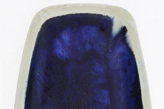 Image 1 of Cuenco alargado de cerámica esmaltada de mediados de siglo, Bélgica, década de 1960