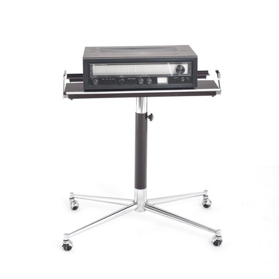 Tavolino vintage per TV, stereo o altri oggetti. Francia, anni '70. – Erard, Tavolini, Chrome, Iron (photo 5 of 13)