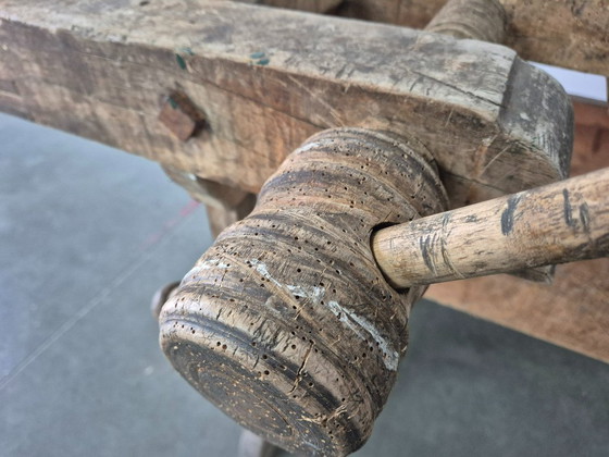 Antieke Vintage Timmermanswerkbank – Tuintafels, Wood (photo 12 of 21)