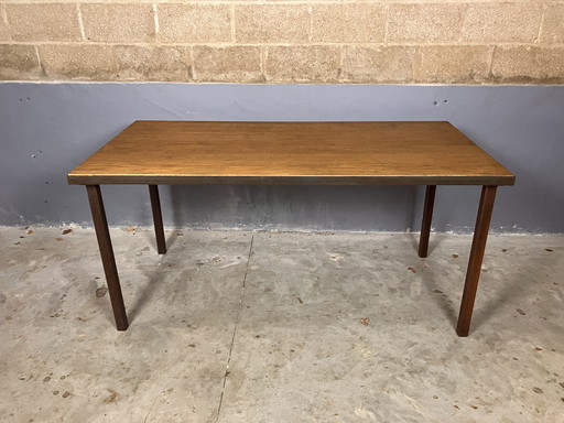 Industrial Table Desk Steel Solid Oak