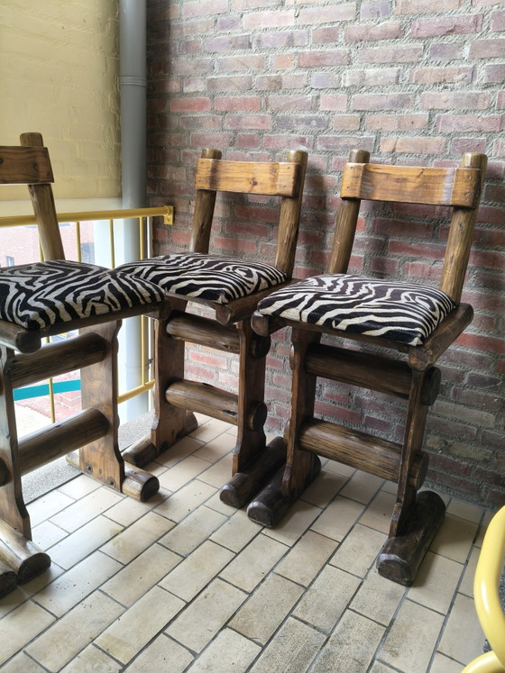 Image 1 of Mid-century modern vintage design brutalist bar stools