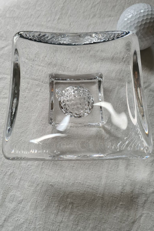 Berta Vallien for Kosta Boda glass object Seven Days- Sunday Golf